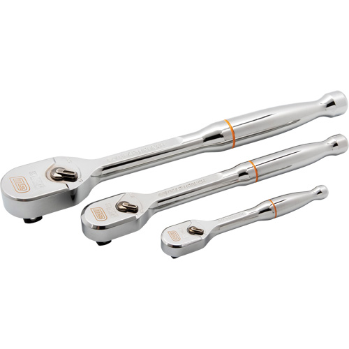 1/4", 3/8" & 1/2" Drive 120XP Full Polish Teardrop Ratchet Set Moffatt Supply & Specialties