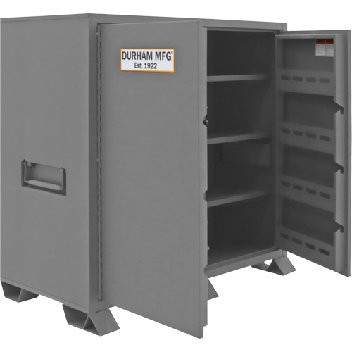 Jobsite Storage Cabinet, Steel, 59 Cubic Feet, Grey Moffatt Supply & Specialties