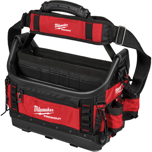 PackOut Structured Tote, Polyester, 39 Pockets, Black/Red Moffatt Supply & Specialties
