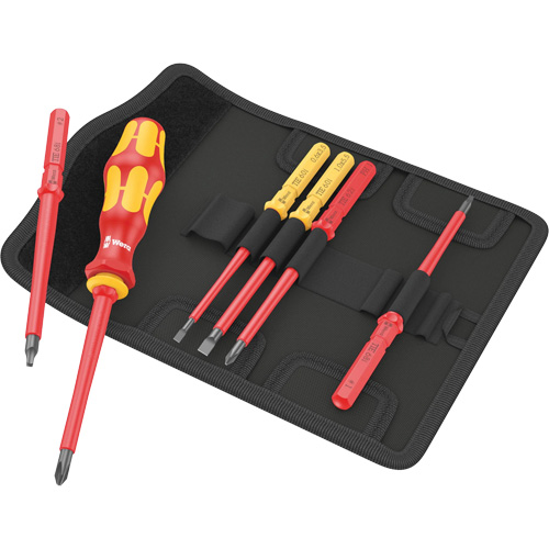 Kraftform Kompakt VDE 7 Imperial Bit-Holding Screwdriver & Blades, 1000 V, 6 Pcs Moffatt Supply & Specialties