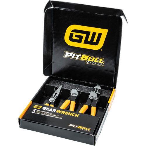 PITBULL Dipped Handle Electrician's Plier Set, 3 Pieces Moffatt Supply & Specialties