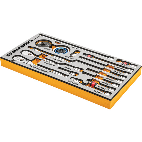 Jeu d'outils pour maître m&eacute;canicien MEGAMOD dans des plateaux en mousse modulaire de premi&egrave;re qualit&eacute; avec rangement d'outils, 1268 morcea Moffatt Supply & Specialties