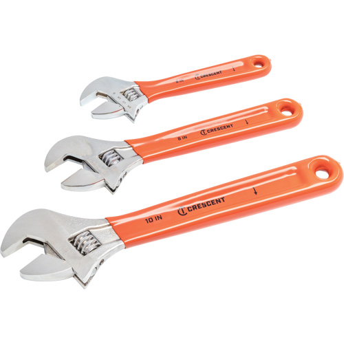 Cushion Grip Wrench Set, Adjustable, 3 Pieces Moffatt Supply & Specialties