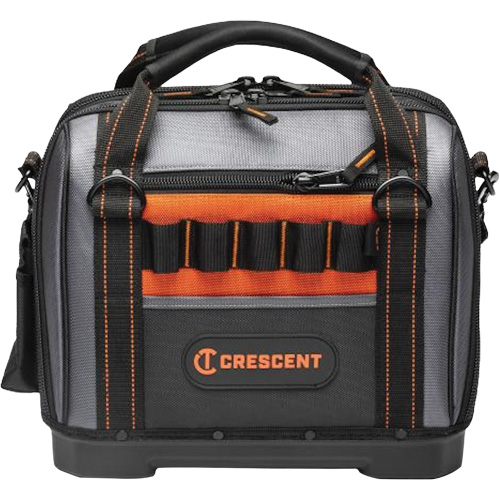 14" Tradesman Closed Top Tool Bag, Polyester, 32 Pockets, Black/Grey Moffatt Supply & Specialties