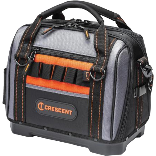 14" Tradesman Closed Top Tool Bag, Polyester, 32 Pockets, Black/Grey Moffatt Supply & Specialties