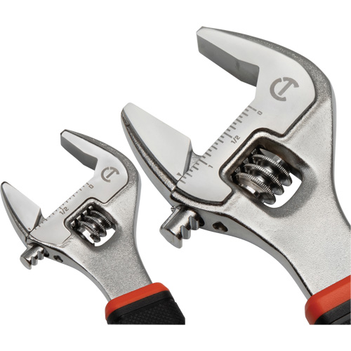 Quick-Fit-Jaw Adjustable Wrench Set, Adjustable, 2 Pieces, Imperial and Metric Moffatt Supply & Specialties