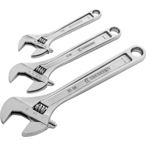 Wrench Set, Adjustable, 3 Pieces, Imperial and Metric Moffatt Supply & Specialties