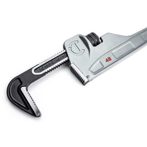 Cl&eacute; &agrave; tuyaux, Cap des m&acirc;choires 6", Longueur 48", Fini Rev&ecirc;tement en poudre, Prise Non-ergonomique Moffatt Supply & Specialties