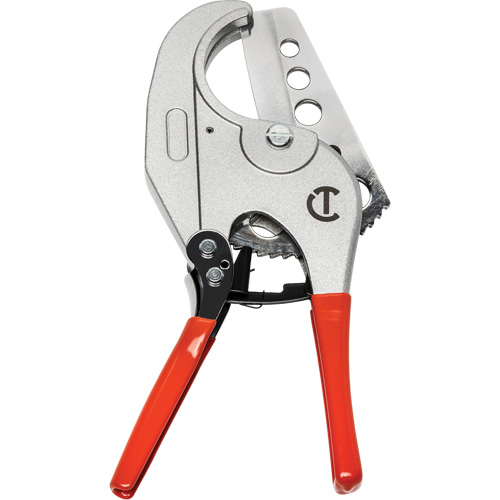 Ratcheting PVC Pipe Cutter with Dipped Grips, 1/4"- 2-3/8" Capacity Moffatt Supply & Specialties