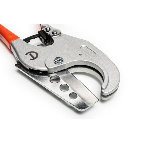 Ratcheting PVC Pipe Cutter with Dipped Grips, 1/4"- 2-3/8" Capacity Moffatt Supply & Specialties