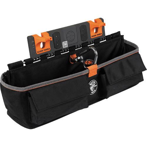 Bucket Work CentreS-Hook Large Pouch Module, Nylon, 3 Pockets, Black/Orange Moffatt Supply & Specialties