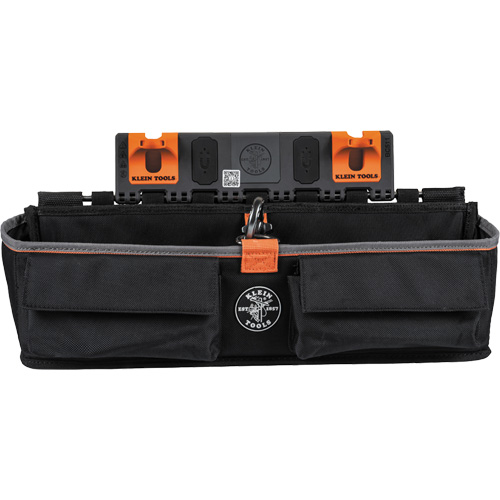 Bucket Work CentreS-Hook Large Pouch Module, Nylon, 3 Pockets, Black/Orange Moffatt Supply & Specialties