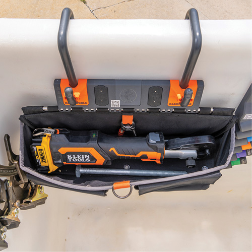 Bucket Work CentreS-Hook Large Pouch Module, Nylon, 3 Pockets, Black/Orange Moffatt Supply & Specialties