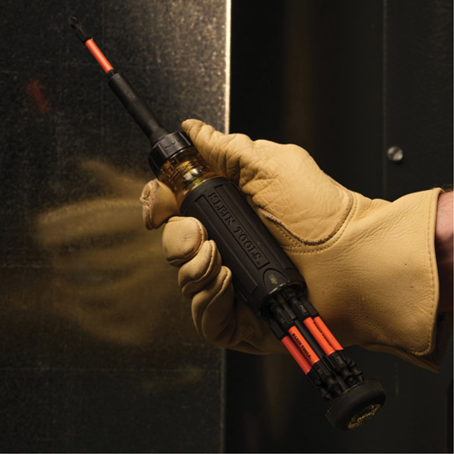 15-in-1 Ratcheting Impact-Rated Multi-Bit Torsion Zone Screwdriver, 9-1/2" L, Cushion Grip Handle Moffatt Supply & Specialties