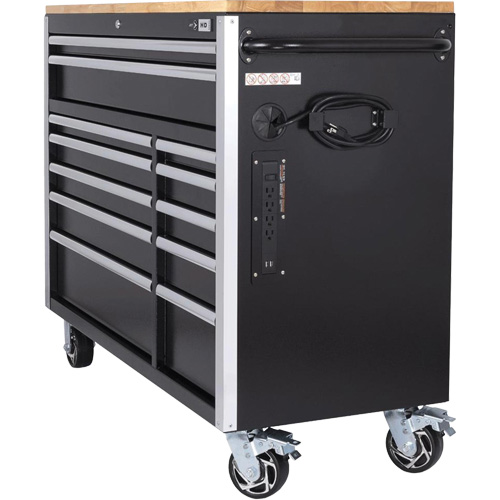HDRC5212 HD Series Roller Cabinet, 12 Drawers, 51-1/4" W x 21" D x 40-3/10" H, Black Moffatt Supply & Specialties