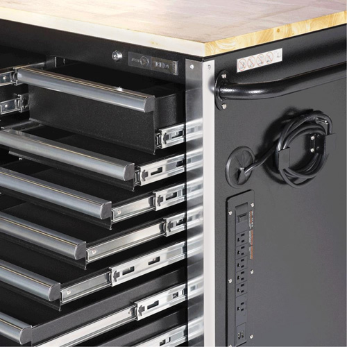 HDRC7220 HD Series Roller Cabinet, 20 Drawers, 72" W x 24" D x 42-3/10" H, Black Moffatt Supply & Specialties