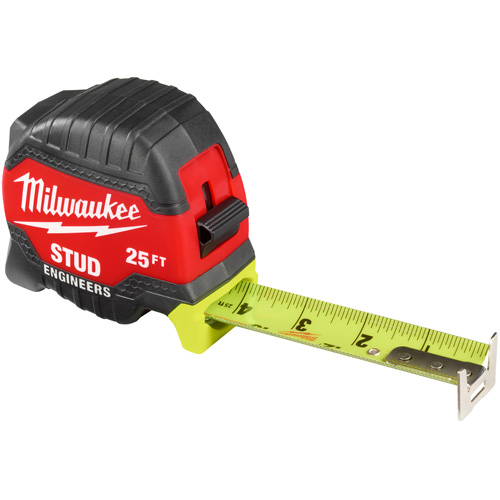 Stud Tape Measure with Engineer's Scale, 1-5/16" x 25' Moffatt Supply & Specialties
