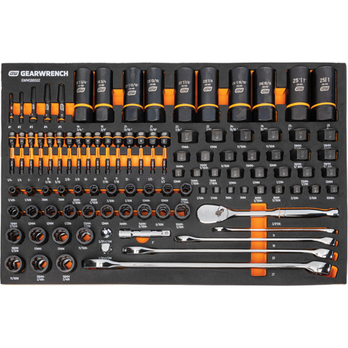 Jeu d'outils de m&eacute;canicien dans des plateaux modulaires en mousse avec conteneur de rangement, 247 morceaux Moffatt Supply & Specialties