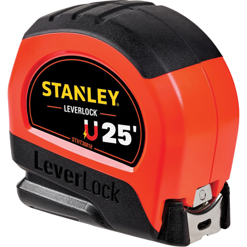 High-Visibility Magnetic LEVERLOCK&reg; Tape Measure, 25', Imperial Graduations Moffatt Supply & Specialties