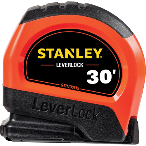 High-Visibility LEVERLOCK&reg; Tape Measure, 30', Imperial Graduations Moffatt Supply & Specialties