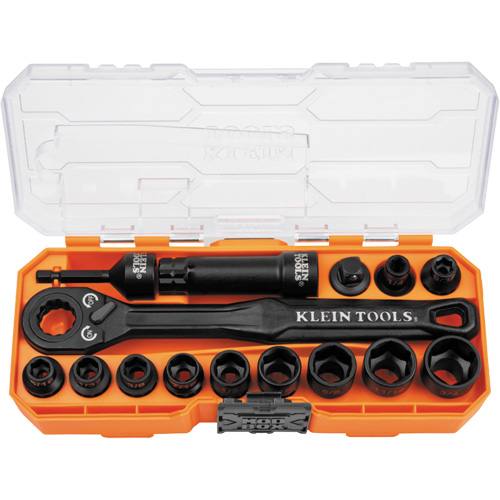 KNECT Essential Pass Through Impact Socket Set, 28 Pcs, Impact, 3/8" Drive Size Moffatt Supply & Specialties