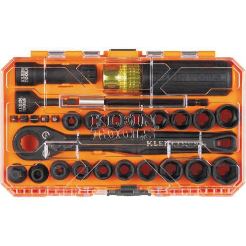 KNECT Essential Pass Through Impact Socket Set, 28 Pcs, Impact, 3/8" Drive Size Moffatt Supply & Specialties