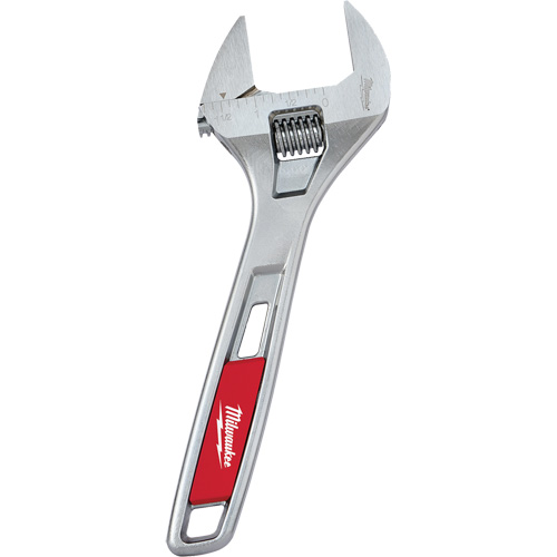 Wide Jaw Adjustable Wrench, 8" L, Chrome Moffatt Supply & Specialties