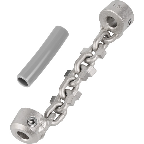 Chaîne de nettoyage de tuyaux de 1-1/4" - 1-1/2" pour c&acirc;ble de serpent &agrave; chaîne de 1/4" Moffatt Supply & Specialties