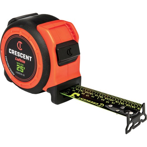  CONTROLTOUCH NITE EYE Tape Measure, 1-3/16" x 25', SAE Graduations Moffatt Supply & Specialties