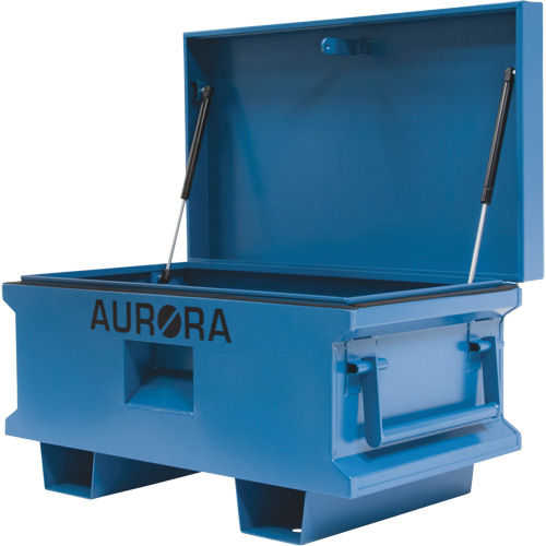 Jobsite Tool Box, 33" x 20-3/10" x 18-3/10", Steel, Blue Moffatt Supply & Specialties
