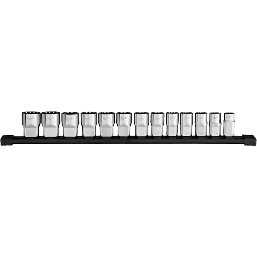 12-Point Metric Socket Set, 13 Pcs, 1/2" Drive Size Moffatt Supply & Specialties