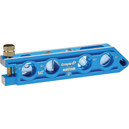 TRUE BLUE&reg; Die Cast Torpedo Level, 6" L, Aluminum, 4 Vials Moffatt Supply & Specialties
