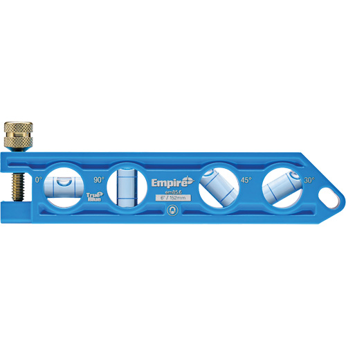 TRUE BLUE&reg; Die Cast Torpedo Level, 6" L, Aluminum, 4 Vials Moffatt Supply & Specialties