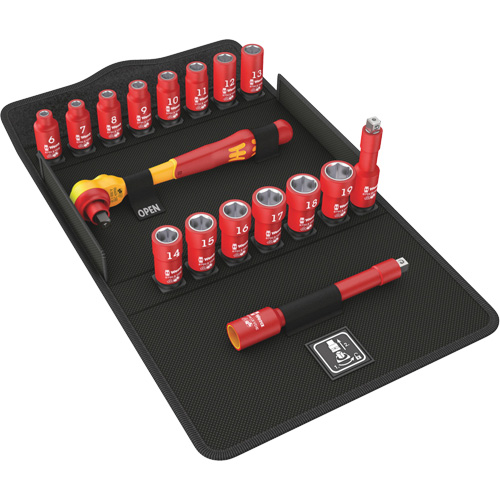Jeu de cliquets isolants Zyklop 8100 SB VDE 1, 7 Mcx, Prise de 3/8" Moffatt Supply & Specialties
