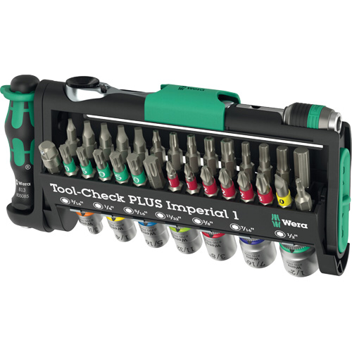 Ensemble d'outils en mesures imp&eacute;riales 1 Tool-Check PLUS, 39 Mcx, Prise de 1/4" Moffatt Supply & Specialties