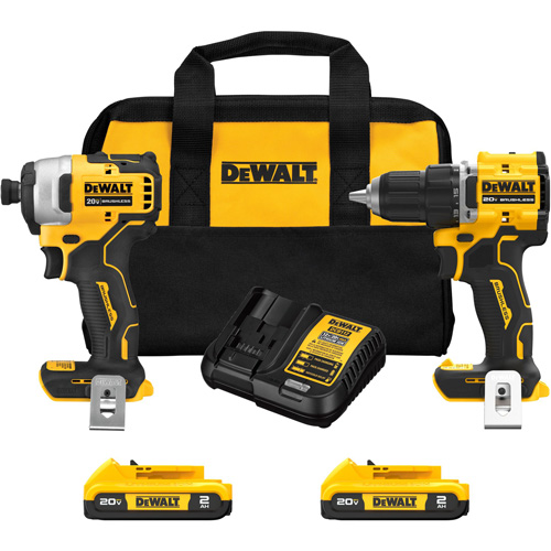 Ensemble de tournevis &agrave; chocs & tournevis/perceuse compact et sans balai ATOMIC, Lithium-ion, 20 V Moffatt Supply & Specialties