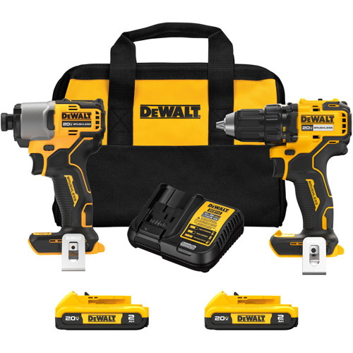 Ensemble de tournevis &agrave; chocs & tournevis/perceuse sans fil et sans balai, Lithium-ion, 20 V Moffatt Supply & Specialties