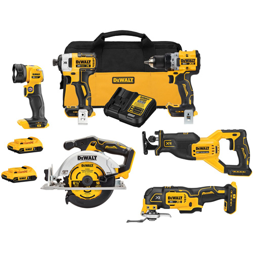 Ensemble six outils sans fil &agrave; moteur sans balai XR , Lithium-ion, 20 V Moffatt Supply & Specialties