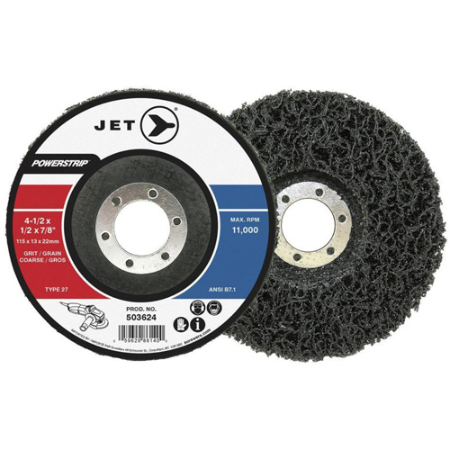 Meule &agrave; centre d&eacute;prim&eacute; pour pr&eacute;paration de surfaces POWERSTRIP XCL, 4-1/2" dia. Moffatt Supply & Specialties
