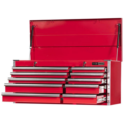 PMC4210 Pro Series Mechanics Chest, 40-3/10" W, 10 Drawers, Red Moffatt Supply & Specialties