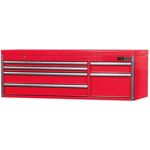 PMC5606 Pro Series Mechanics Chest, 55-1/2" W, 6 Drawers, Red Moffatt Supply & Specialties