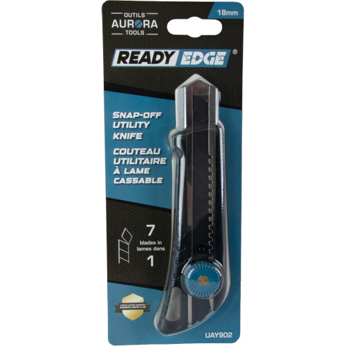 READYEDGE 18mm Professional Knife with Ratchet, Stainless Steel, Heavy-Duty, Plastic Handle Moffatt Supply & Specialties