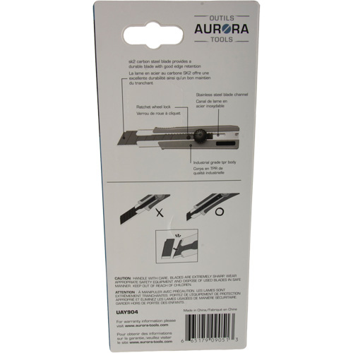 Couteau r&eacute;tractable de 25 mm READYEDGE, Acier inoxydable, Robuste, Prise en Caoutchouc Moffatt Supply & Specialties