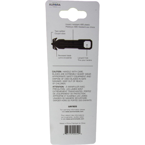 Couteau de s&eacute;curit&eacute; jetable READYEDGE, Acier inoxydable, Prise en Plastique Moffatt Supply & Specialties