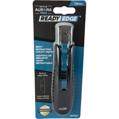 READYEDGE Standard-Duty Retractable Safety Knife, Stainless Steel, Rubber Handle Moffatt Supply & Specialties
