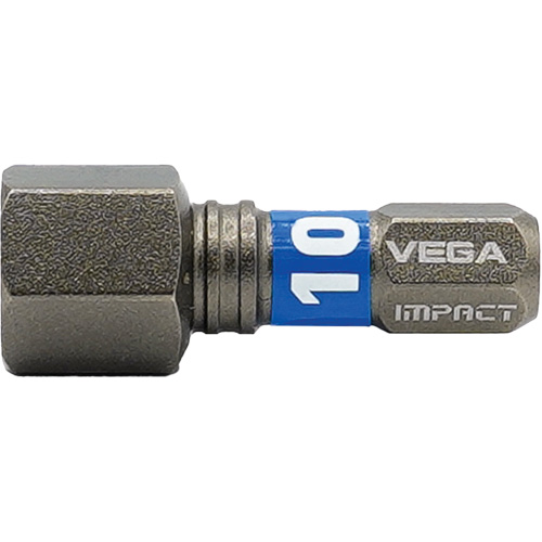 Impactech&reg; Insert Bit, Hex, 10 mm, 1/4" Drive Moffatt Supply & Specialties