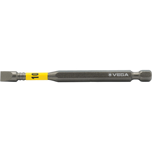 Embout pour outils &eacute;lectriques Impactech, Fente, Embout 10F-12R, Prise 1/4", Longueur 3-1/2" Moffatt Supply & Specialties