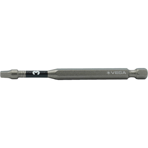 Impactech&reg; Power Bit, Square, #3 Tip, 1/4" Drive Size, 6" Length Moffatt Supply & Specialties