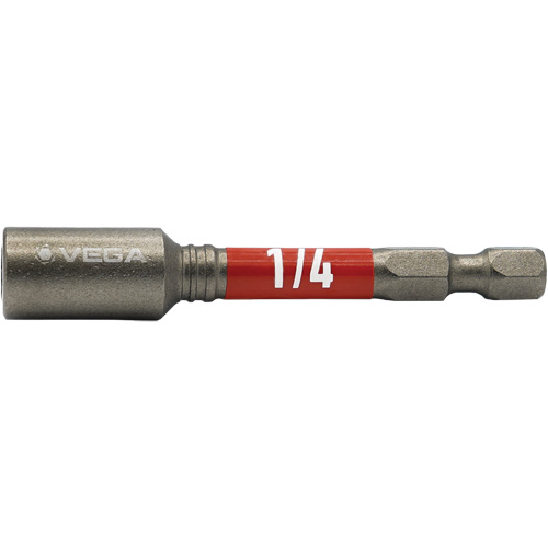 Impactech&reg; Nut Driver, 1/4" Tip, 1/4" Drive, 2-9/16" L, Magnetic Moffatt Supply & Specialties