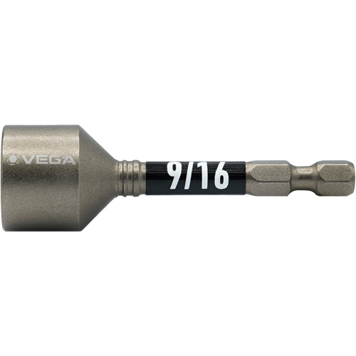 Impactech&reg; Nut Driver, 9/16" Tip, 1/4" Drive, 2-9/16" L, Magnetic Moffatt Supply & Specialties